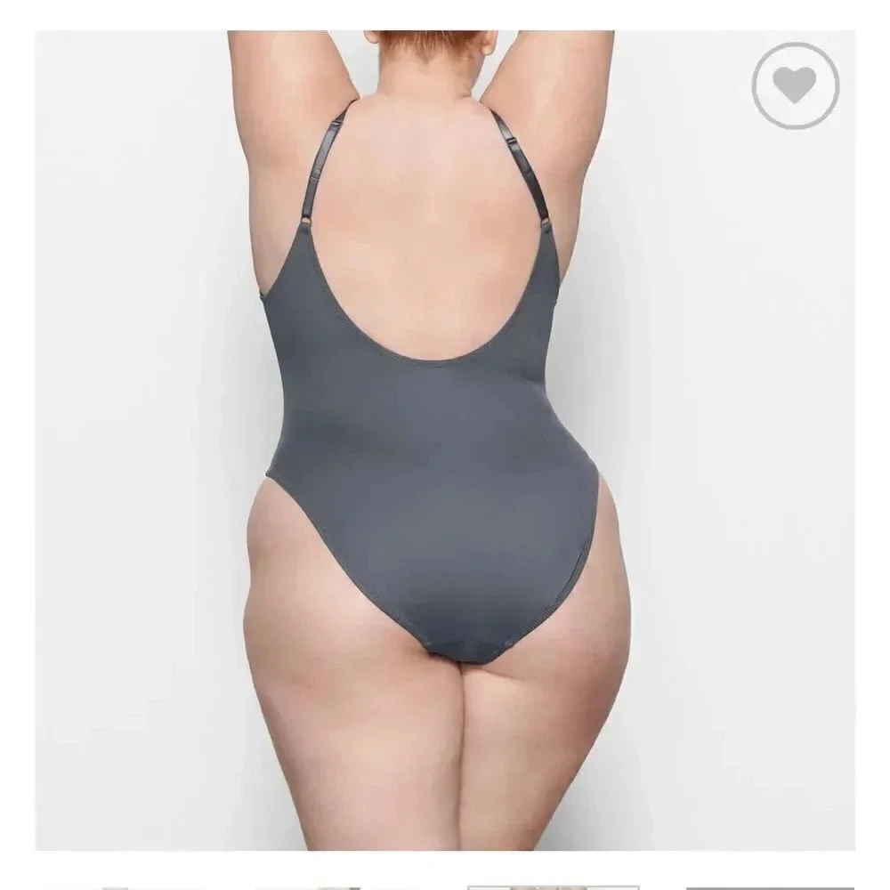 *Final Price* SKIMS gunmetal NWT 2X Swimsuit Plus Size Swimwear Designer